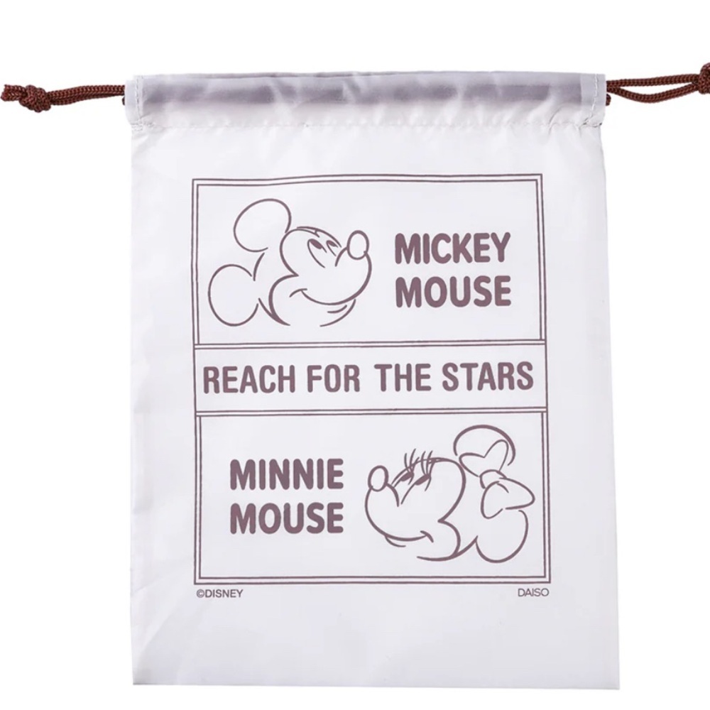 Disney Dasio Mickey and Minnie Mouse Drawstring Bag NWT​
